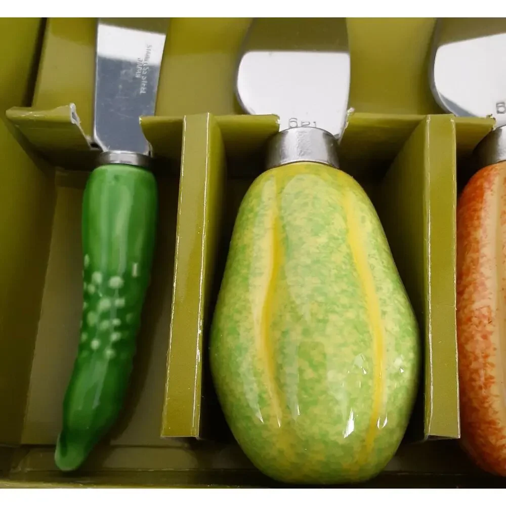 Tag Cheese Cutter Knife Set of 4 Summer Get-Togethers New